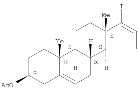 17-Iodoandrosta-5,16-dien-3beta -acetate ester